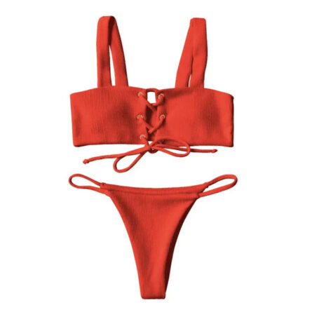 Malibu Lace Up Bikini Set - Image 11