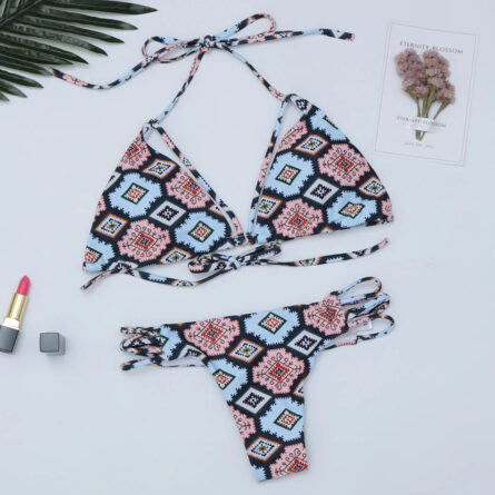 Stella Sexy Strappy Cut Out Bandage Cheeky Bikini - Image 5