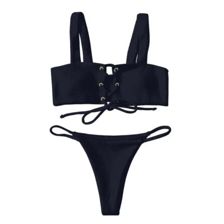 Malibu Lace Up Bikini Set - Image 10