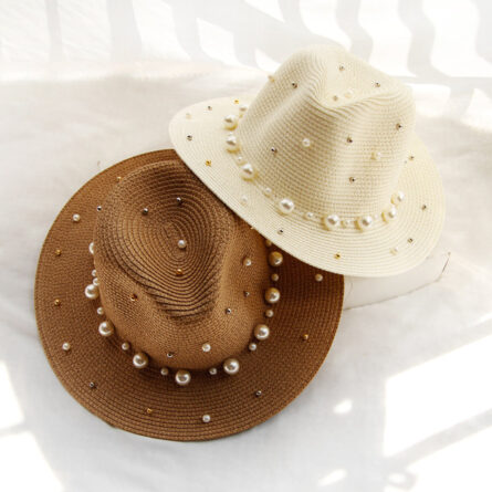 Pearl Beach Elegance Summer Straw Sun Hat - Image 14