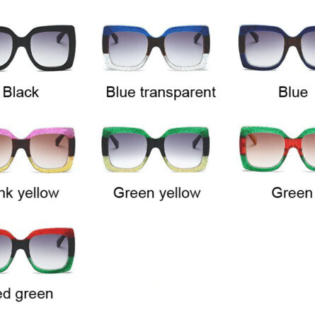 Sunset and Swim Oversized Square Dual Color Sunglasses – Bild 13