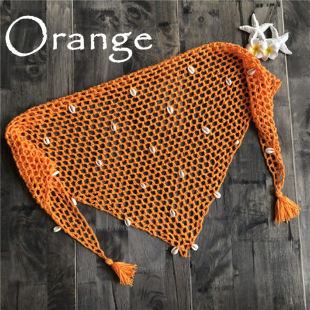 Salty Waves Seashells Crochet Boho Crochet Beach Cover Up Wrap - Image 22