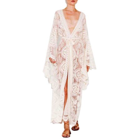 Sunset and Swim Embroidered Boho Mesh Cover Up – Bild 7
