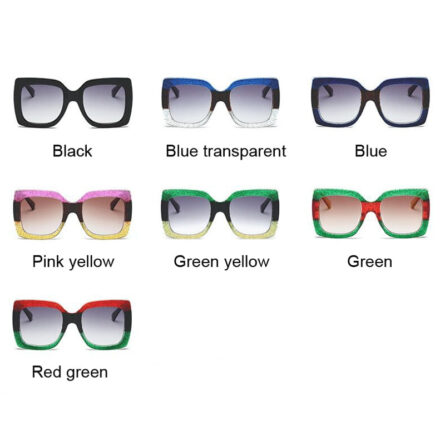 Sunset and Swim Oversized Square Dual Color Sunglasses – Bild 5