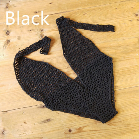See Through Deep Plunge Boho Crochet One Piece Swimsuit - Image 20