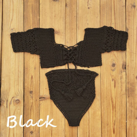 Exclusive Bohemian Handmade High Waist Bikini Set - Image 5