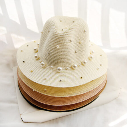 Pearl Beach Elegance Summer Straw Sun Hat - Image 13