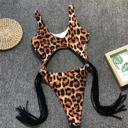Tassel Dreams Underboob High Cut Out Swimsuit - Image 29