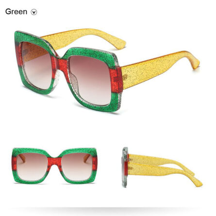 Sunset and Swim Oversized Square Dual Color Sunglasses – Bild 19