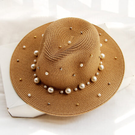 Pearl Beach Elegance Summer Straw Sun Hat - Image 10