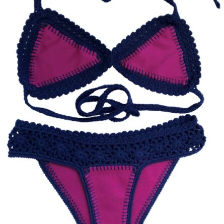 Sun Gaze Premium Halter Triangle Crochet Bikini – Bild 3