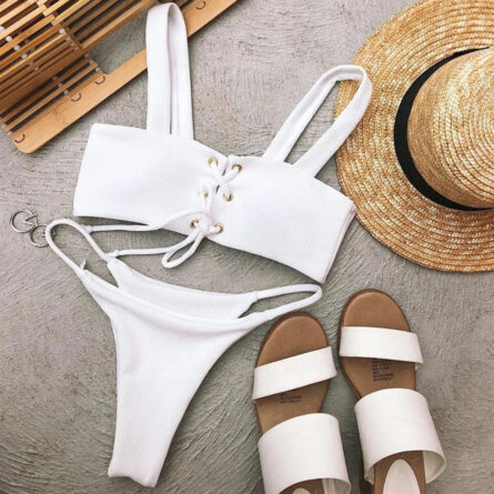 Malibu Lace Up Bikini Set - Image 6