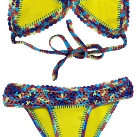 Sun Gaze Premium Halter Triangle Crochet Bikini – Bild 4