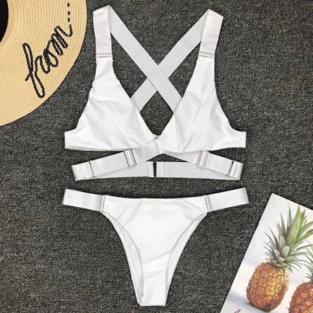 Alice Adjustable Strap Bandage Thong Bikini - Image 12