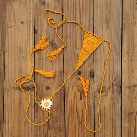 Sweet Sunflower Crochet Micro Thong String Bikini Bottom - Image 22