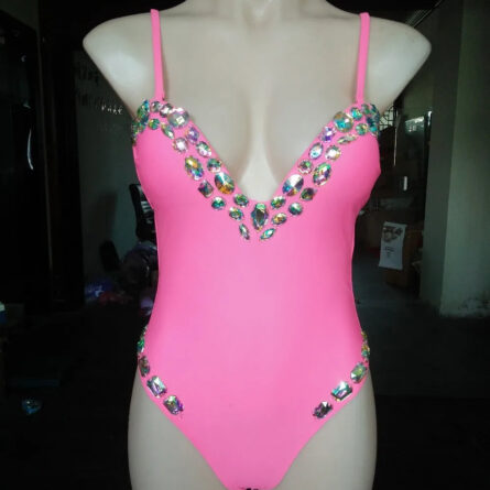 Luxe Vacation Crystal Rhinestone Swimsuit - Image 2