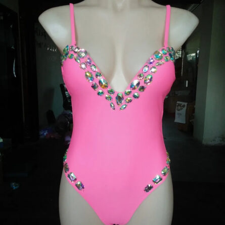 Luxe Vacation Crystal Rhinestone Swimsuit - Image 8