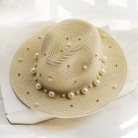 Pearl Beach Elegance Summer Straw Sun Hat - Image 18