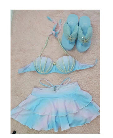 Mermaid Fantasy Deluxe Pearl Mermaid Bikini Set - Image 6