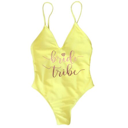 Bride Tribe Lace Back Scrunch Butt Sexy Brazilian Bachelorette Swimsuit – Bild 14