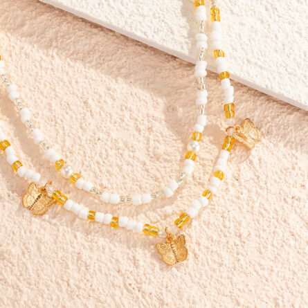 Boho Handwoven Beaded Waist Chain Cute Butterfly Pendant - Image 15