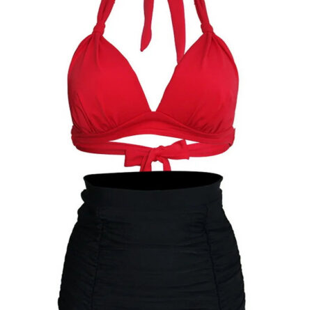 Retro Queen Halter High Waist Bikini - Image 8