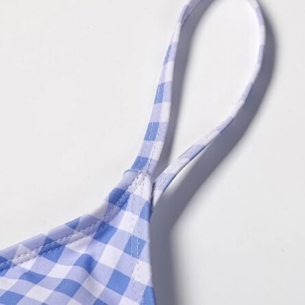 Irresistibly Chic Plaid Bow Bikini - Image 14