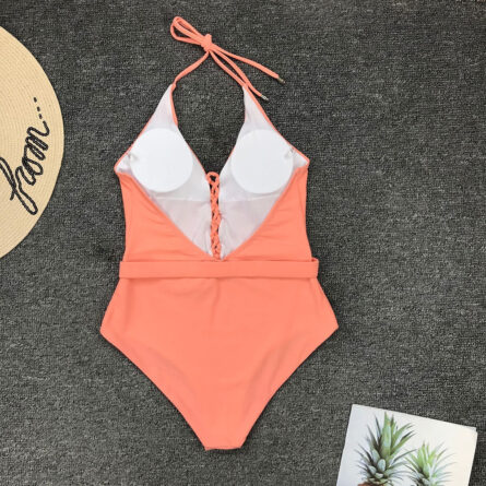 Sunset and Swim Deep-V Swimwear Buckle Waist One Piece Swimsuit – Bild 14