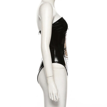 Hot Kitten Ultimate V-Shape PU Leather Bodysuit – Bild 11