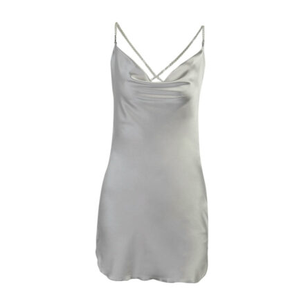 Piece of This Silk Strap Pearl Mini Dress – Bild 12