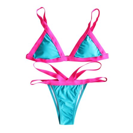 Santorini Sunset Bikini Sexy Cheeky Cut Out Bandage Bikini – Bild 11