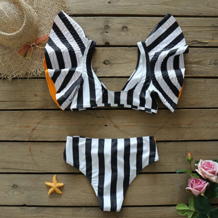 Summer Symphony Ruffled Bandage Belted Bikini - Image 3