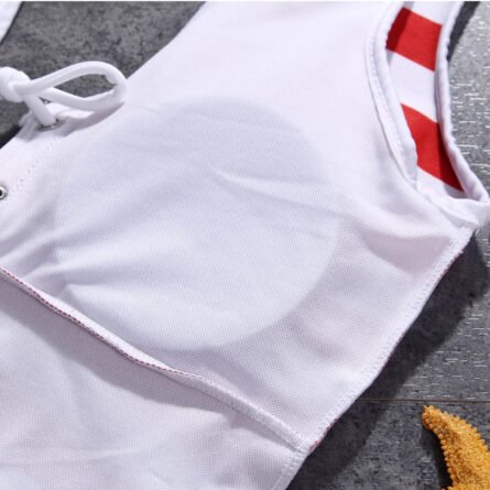 Hot American Flag Thong One Piece Lace Up Swimsuit - Image 5