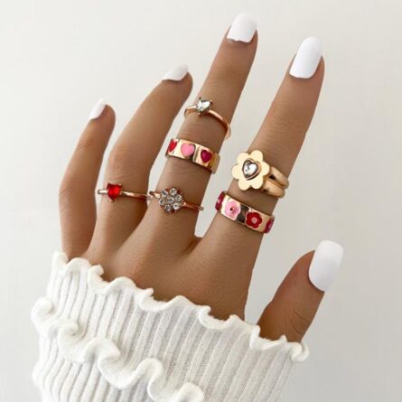 Boho Bliss Silver Gold Ring Set - Image 36