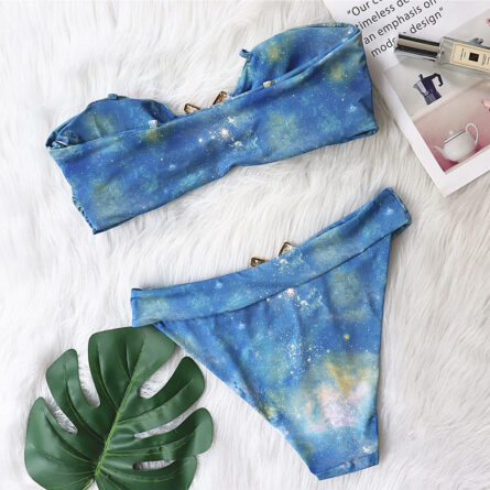 Underboob Shiny Rhinestone Scrunch Butt Bikini - Image 29