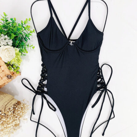 Tassel Dreams Underboob High Cut Out Swimsuit - Image 68