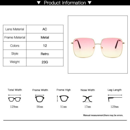 Sunny Days Fashion Square Sunglasses for Women – Bild 20