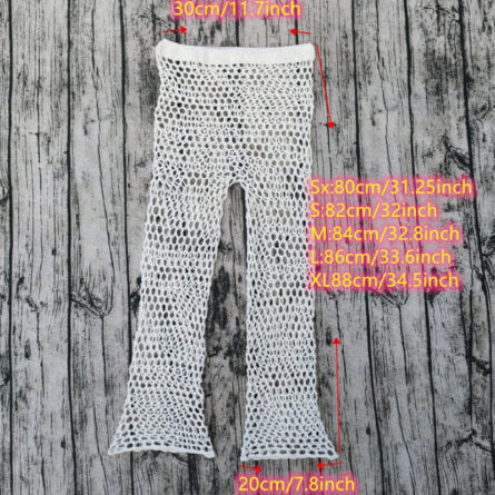Sun-Kissed Crochet Beach Cover Up Pants – Bild 8