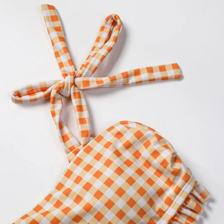 Vintage Vibes Gingham Plaid High Waisted Two-Piece Bikini - Image 35