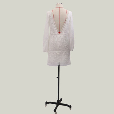 Ibiza Islander Open Back Crochet White Dress - Image 5