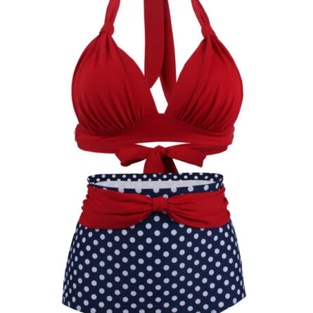 Retro Queen Halter High Waist Bikini - Image 19