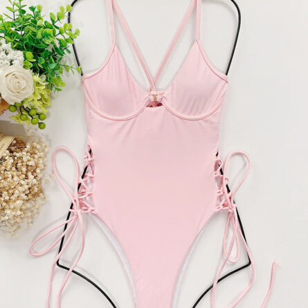 Tassel Dreams Underboob High Cut Out Swimsuit - Image 66