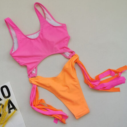 Tassel Dreams Underboob High Cut Out Swimsuit - Image 39