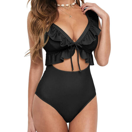 Elegance Unleashed Plus-Size Ruffle Monokini Swimsuit - Image 11