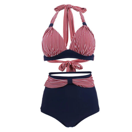 Retro Queen Halter High Waist Bikini - Image 20