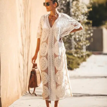 Savannah Lace Kaftan Beach Cover Up - Image 11