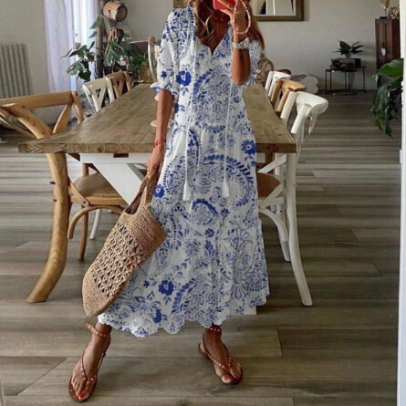 Sunset and Swim Beach Boho Maxi Dress - Image 5