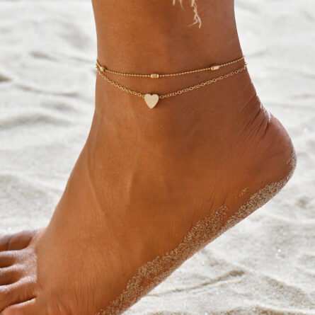 Bohemian Seashell Heart Anklet - Image 36