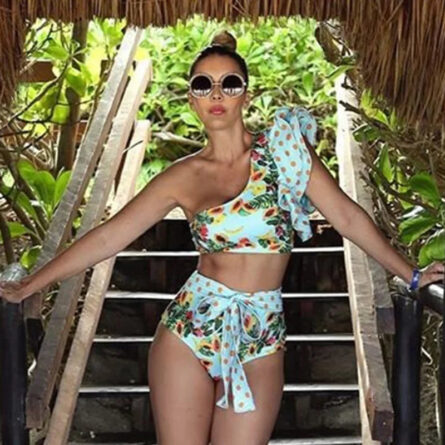 Summer Symphony Ruffled Bandage Belted Bikini - Image 12