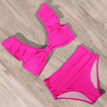 Pacific Paradise Ruffle High Waist Tummy Control Bikini – Bild 9